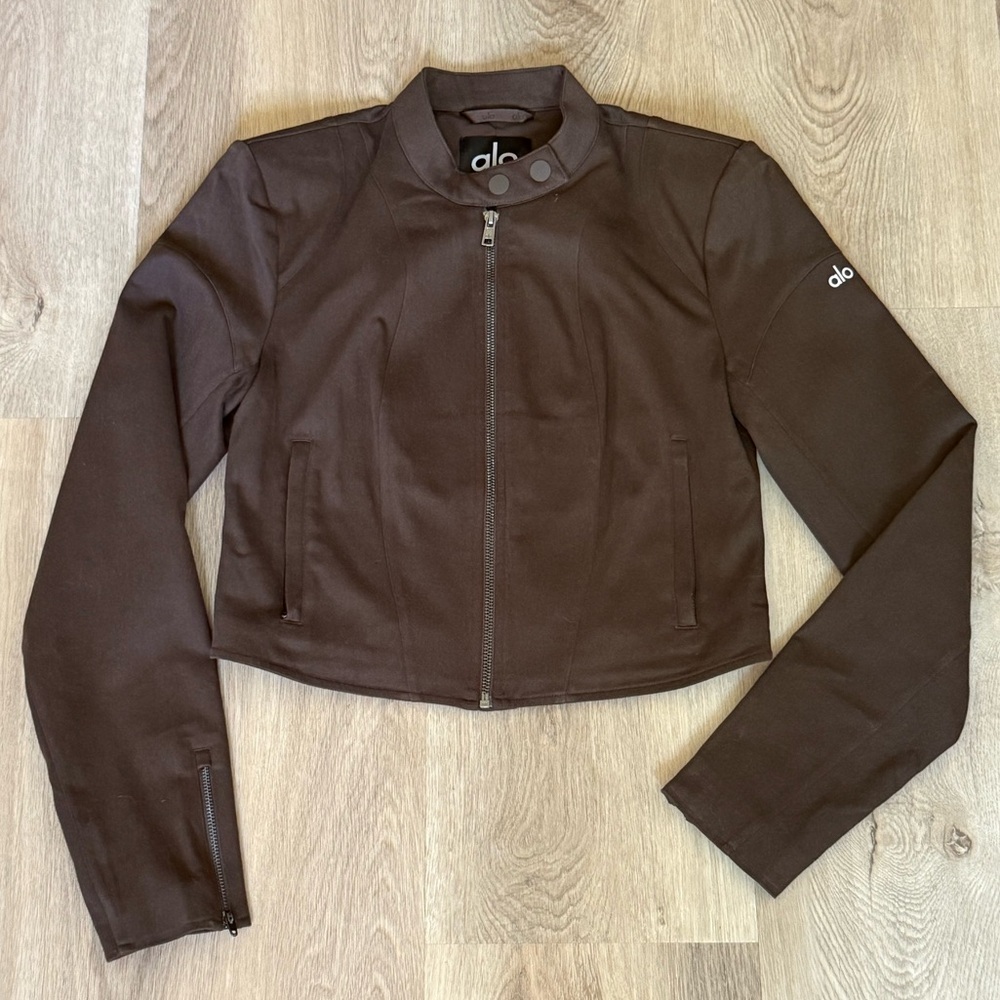 alo - moto jacket - espresso